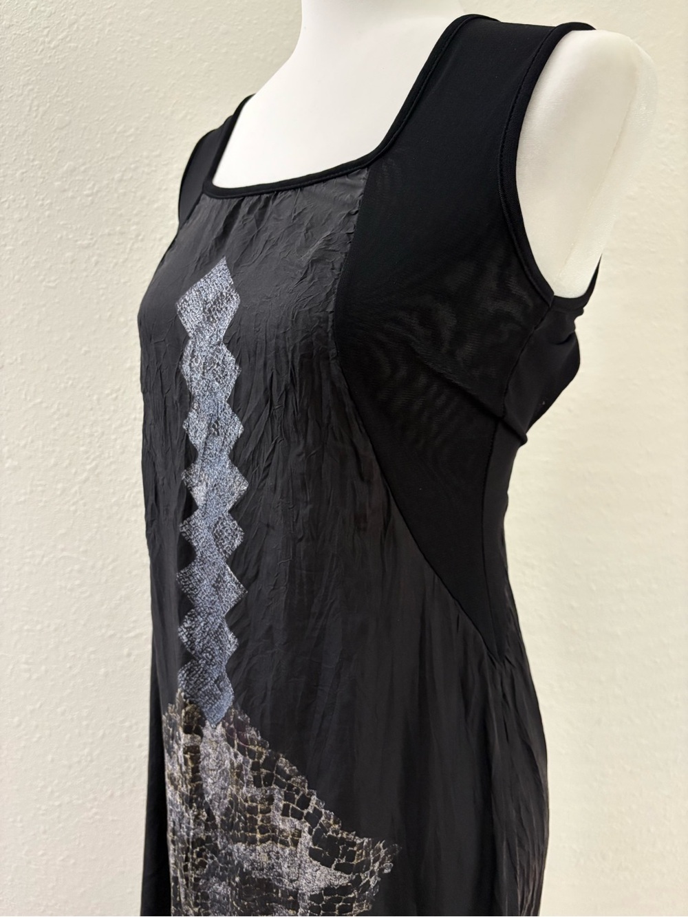 Vintage Legatte Jeans Made in Italy Graphic Maxi Dress Gothic Y2K - Picture 5 of 8
